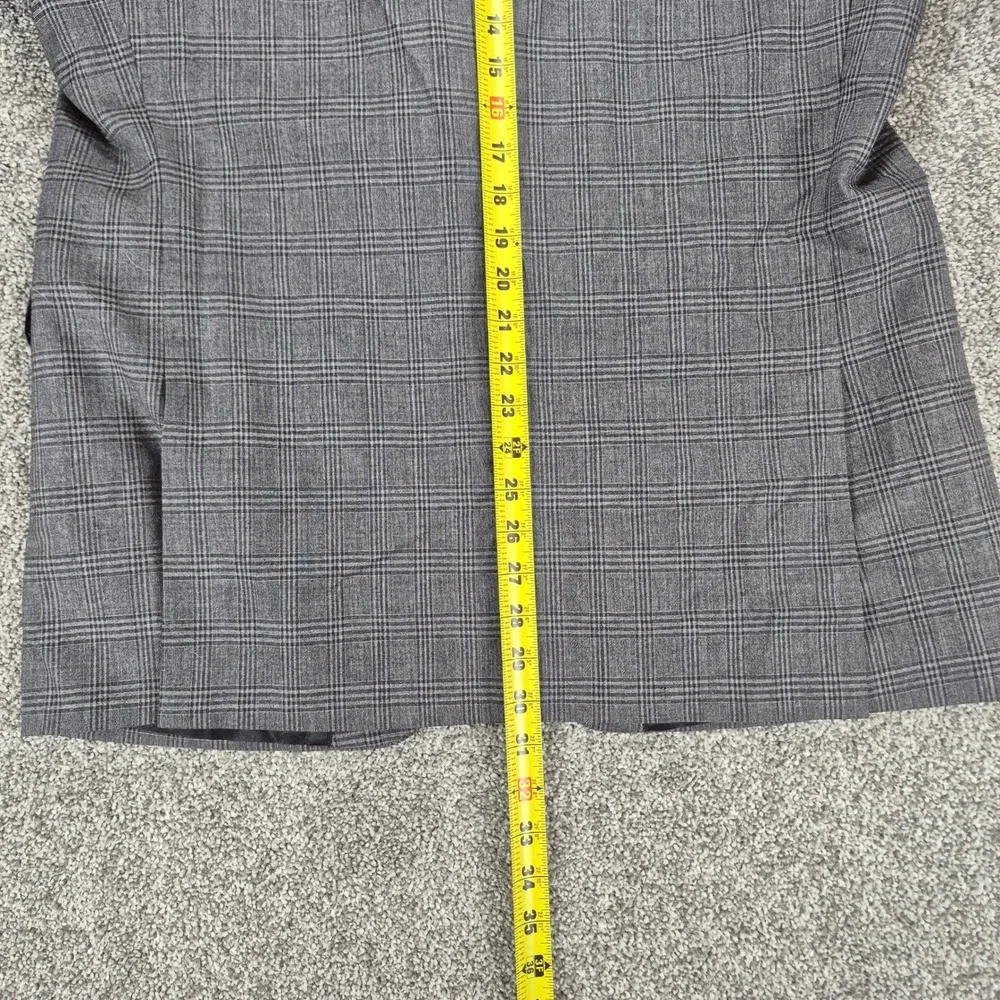 Banana Republic Heritage Blazer Mens 44R Gray‎ Plaid Wool Trabaldo Togna